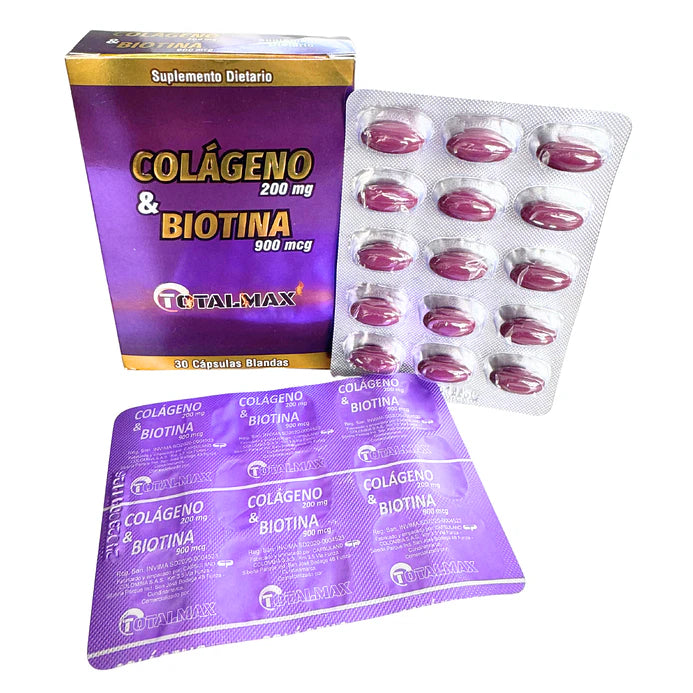 Colágeno + Biotina X 30 Cápsulas Totalmax