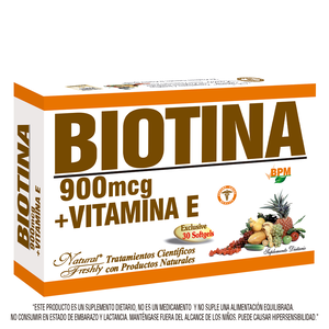 Biotina 900 mg + Vit.E 60 Cápsula Nf