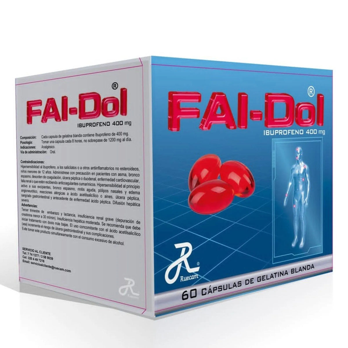 Faidol Ultra Ibuprof+Cafein X 60 Capb Ruecan