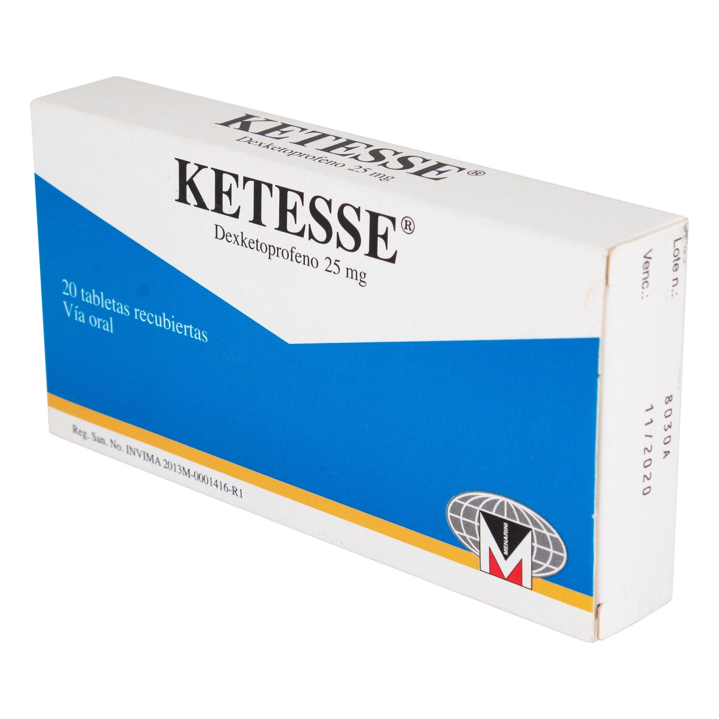 Ketesse 25 mg 20 Comprimidos (3%+)
