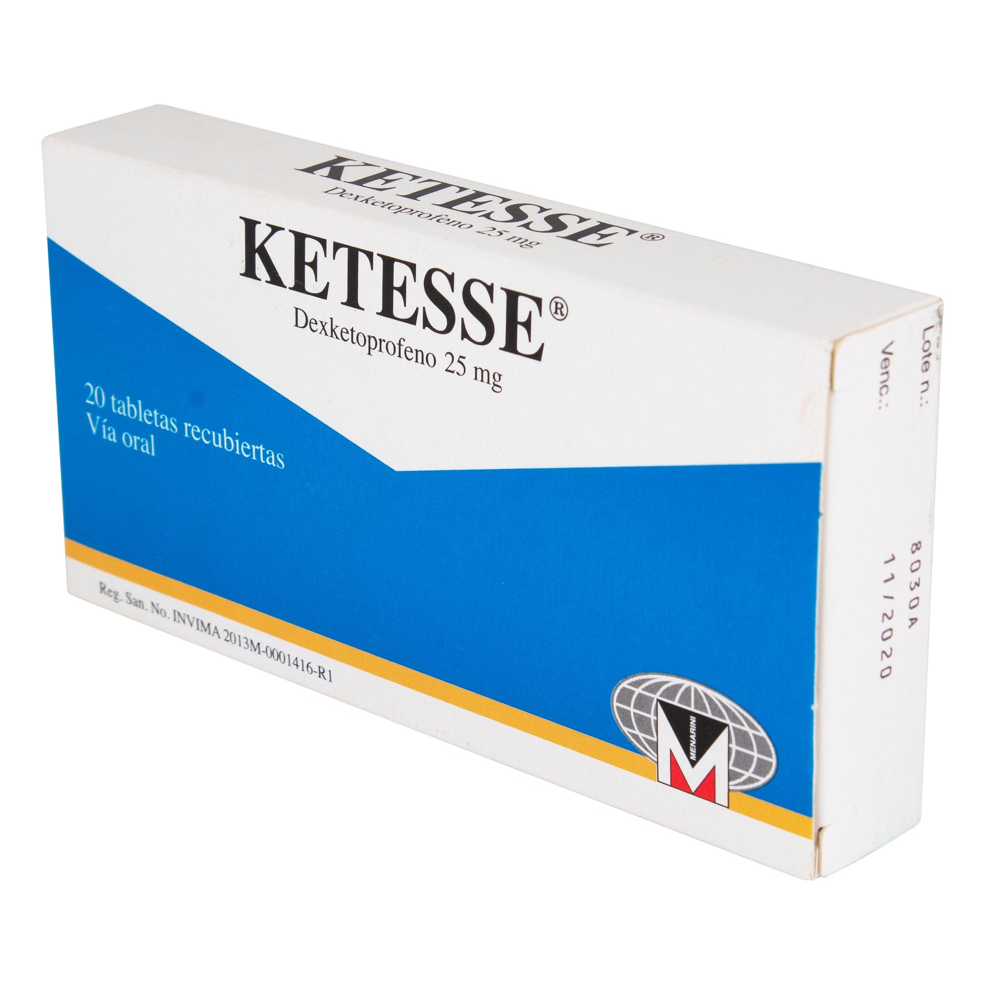 Ketesse 25 mg 20 Comprimidos (3%+)