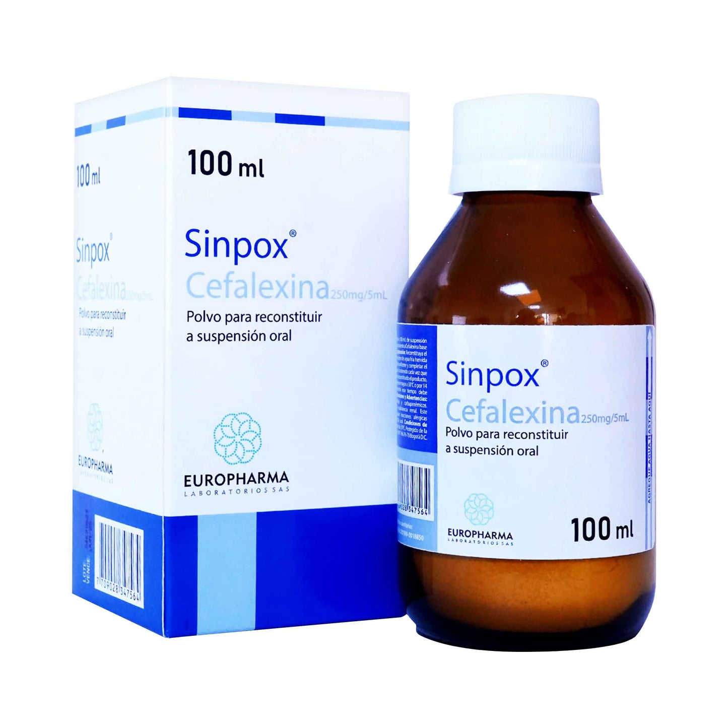 Sinpox Suspensión 250 mg X 100 ml Cefalexina