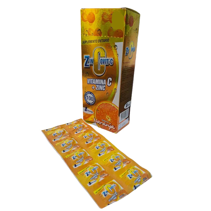 Zincovit-C X 100 Tabm Sabor Naranja
