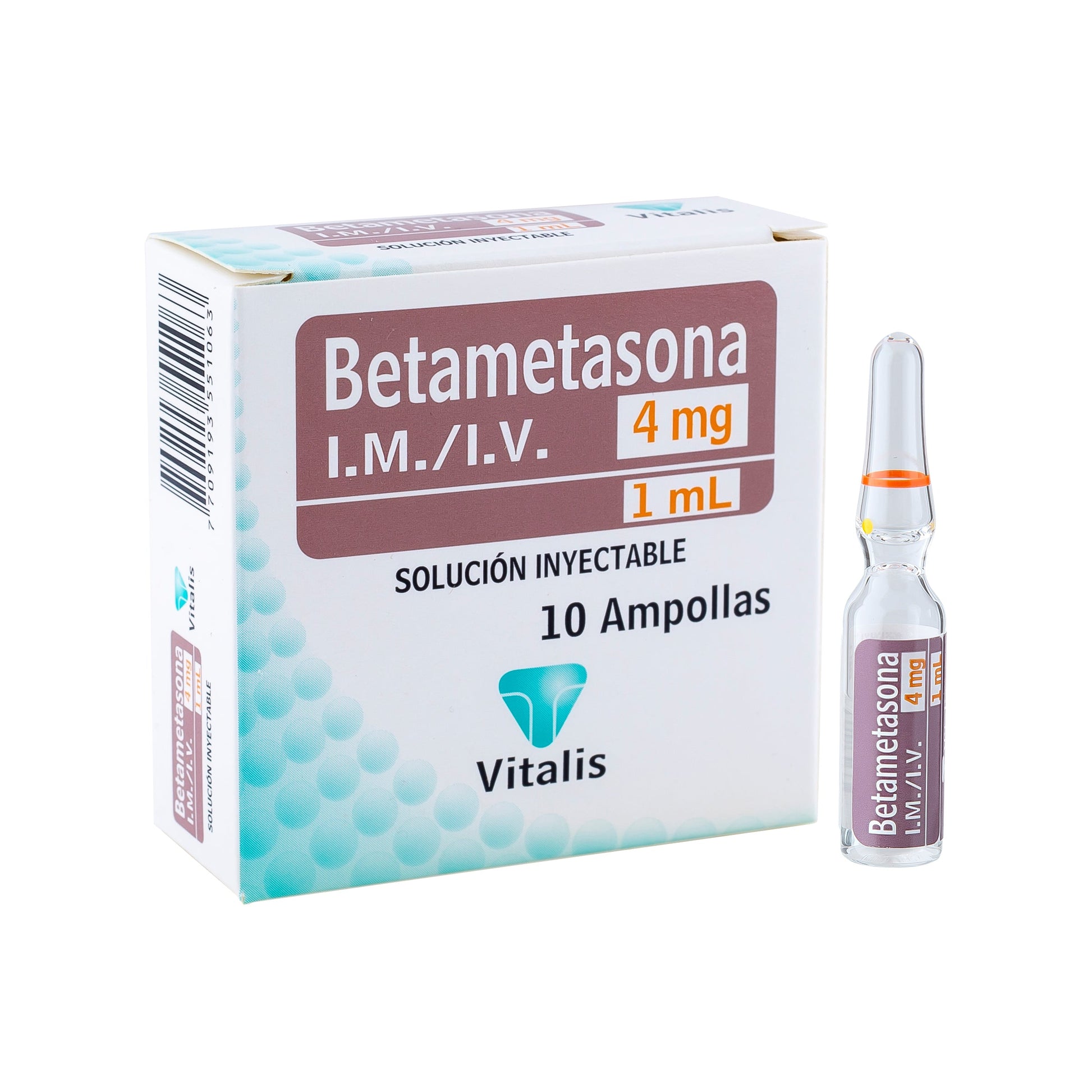 Betametasona 4 mg/1 ml 10 Ampollas Vt