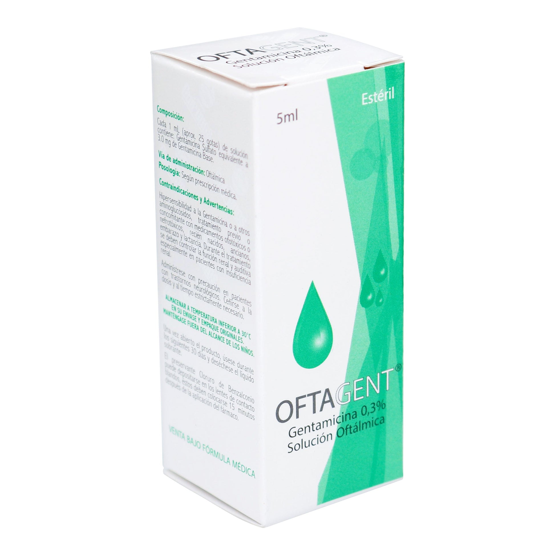 Oftagent GenéricoTAMICINA 0.3% Oftálmico 5ml