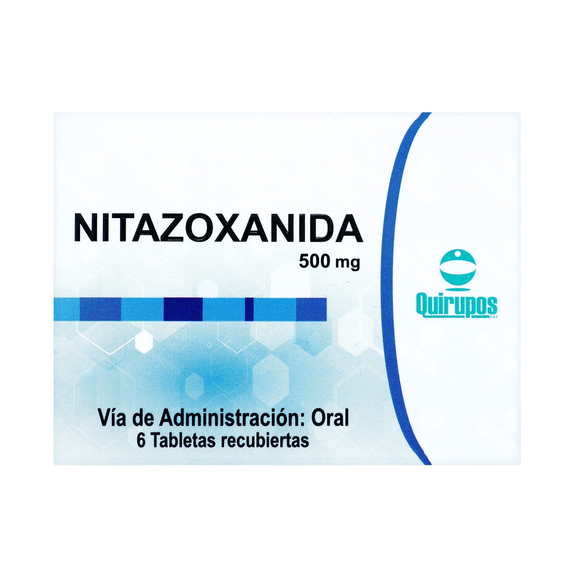 Nitazoxanida 500 mg 6 Tabletas