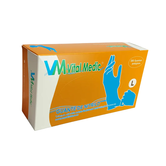 Guantes De Nitrilo L Azul X 100 Vital