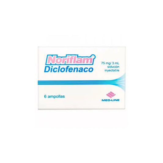 Noriflam Diclofenaco 75MG/3ML SOL Iny X 6 AMP