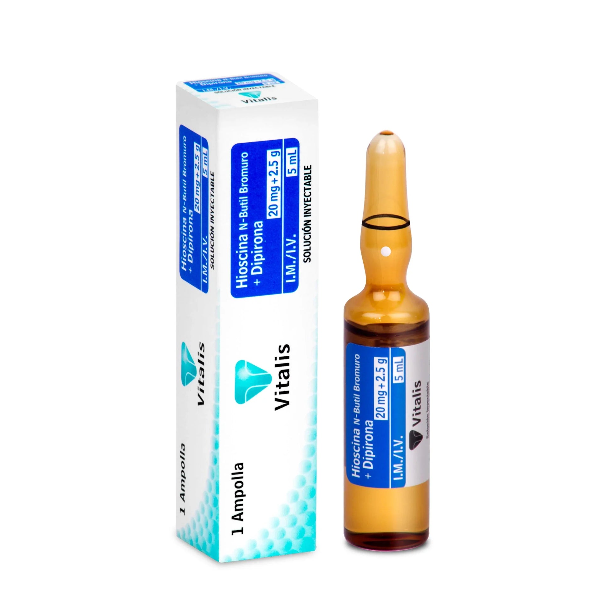 Hioscina+dipirona 20 mg+2.5/ 5 ml Ampolla S