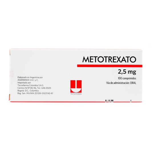 Metotrexato 2.5 mg 100 Tabletas (a)