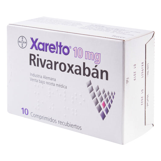 Xarelto 10 mg 10 Comprimidos (e123456)