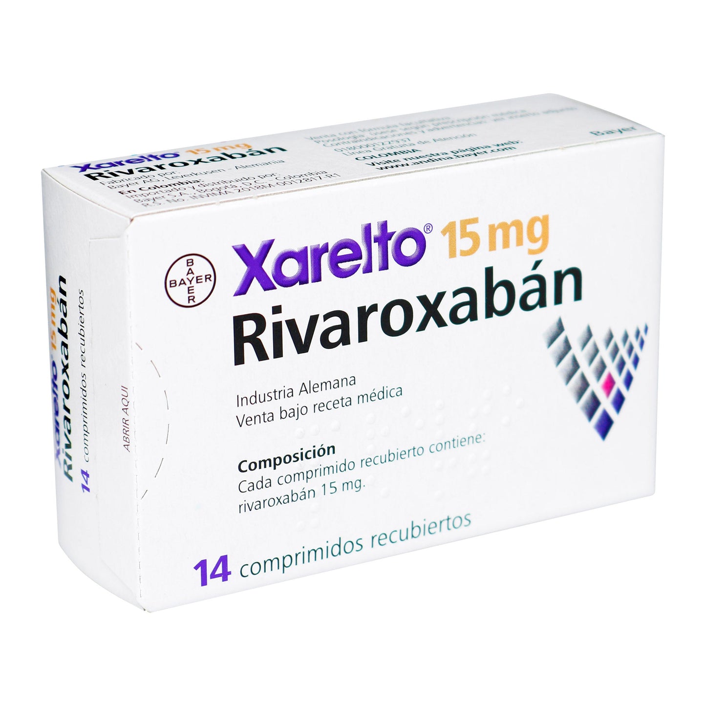 Xarelto 15 mg 14 Comprimidos
