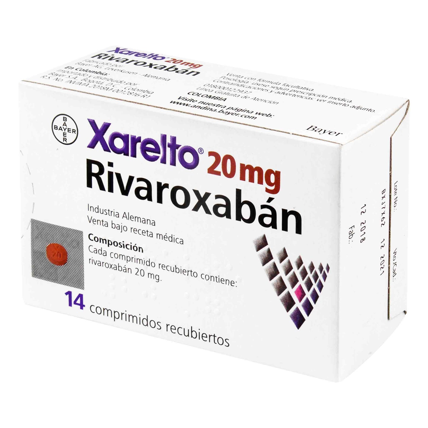 Xarelto 20 mg 14 Comprimidos