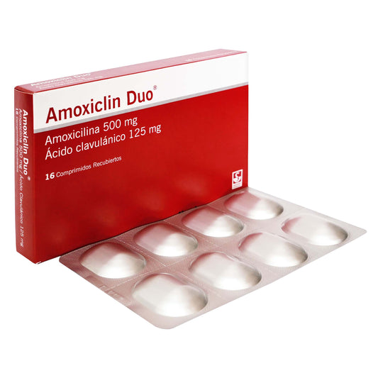AmoxicilinaLIN Duo 500mg/125mg 16 Tbs Rec