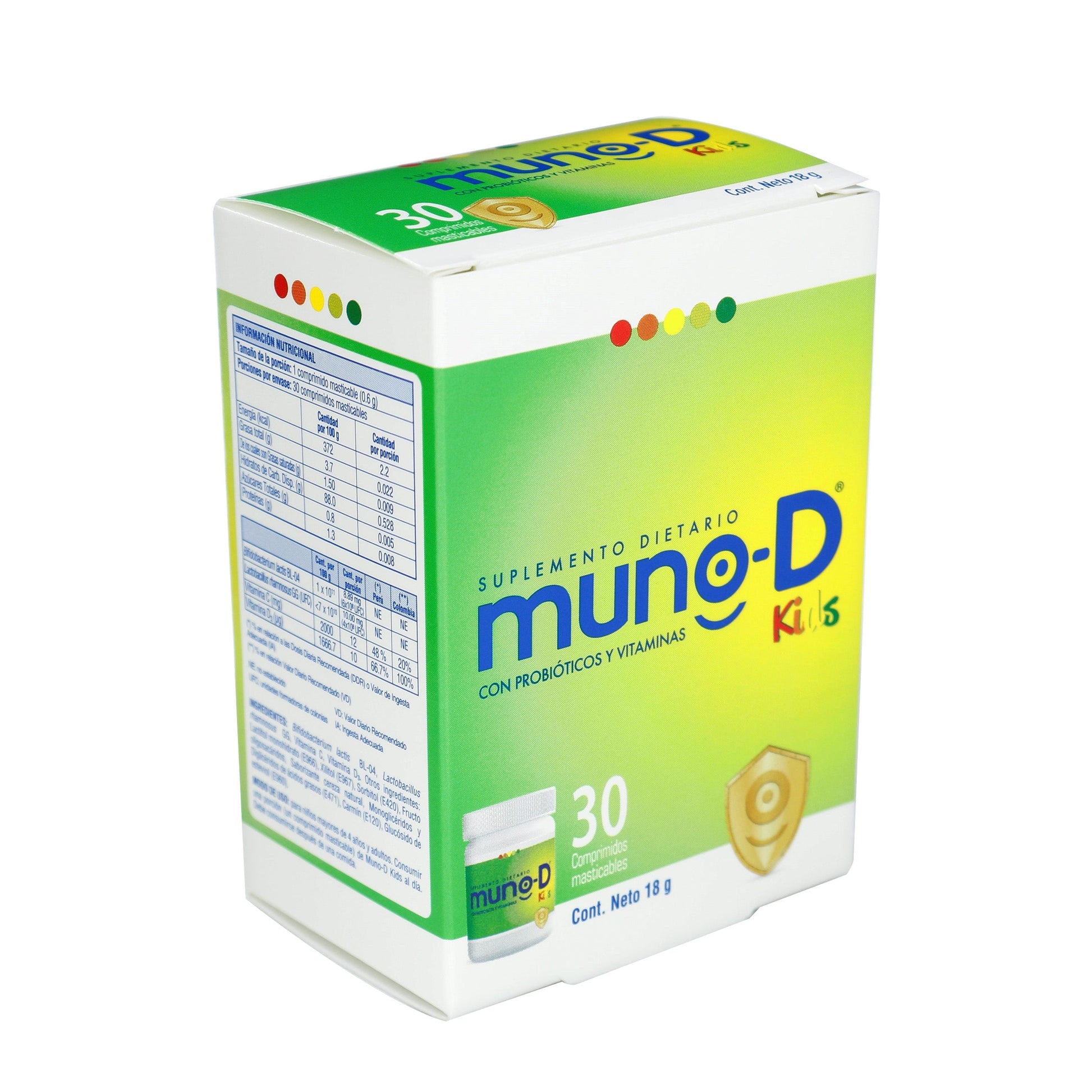 Muno D Kids 30 Tabletas Masticables