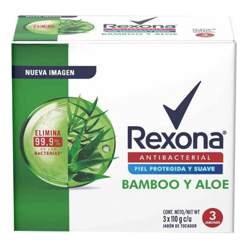 3 JabónES Rexona Bamboo E Aloe 110 g