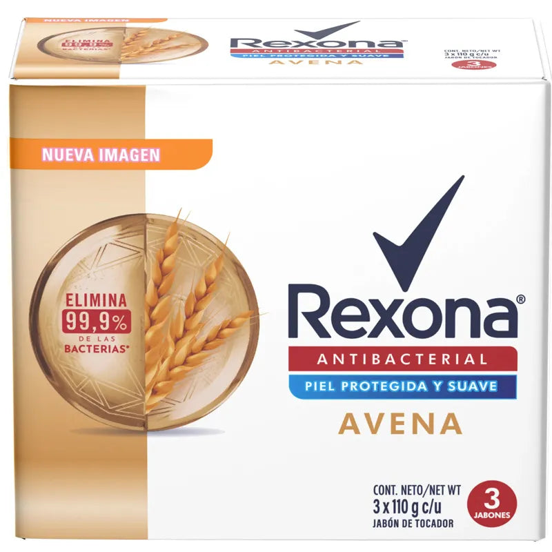 3 JabónES Rexona Antibac.avena 110 g