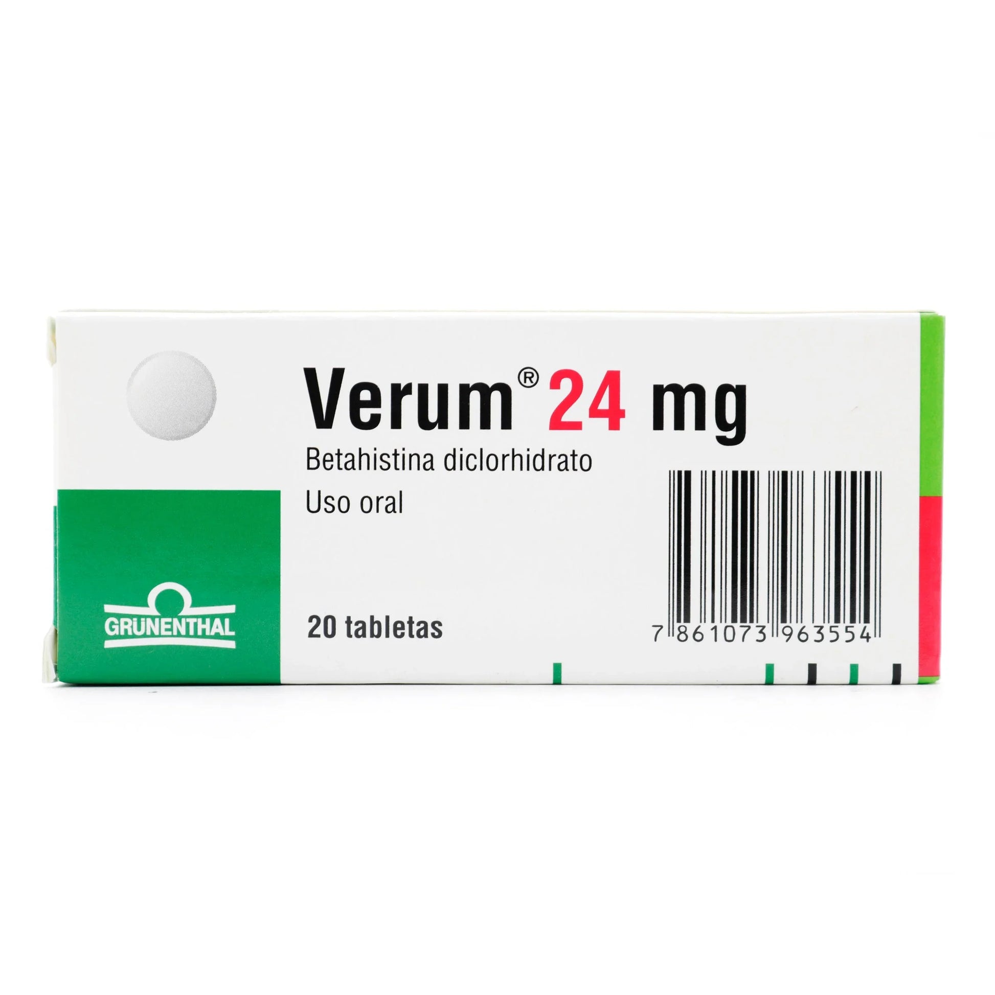 Verum 24 mg 20 Tabletas (a)(3%+)(pae)