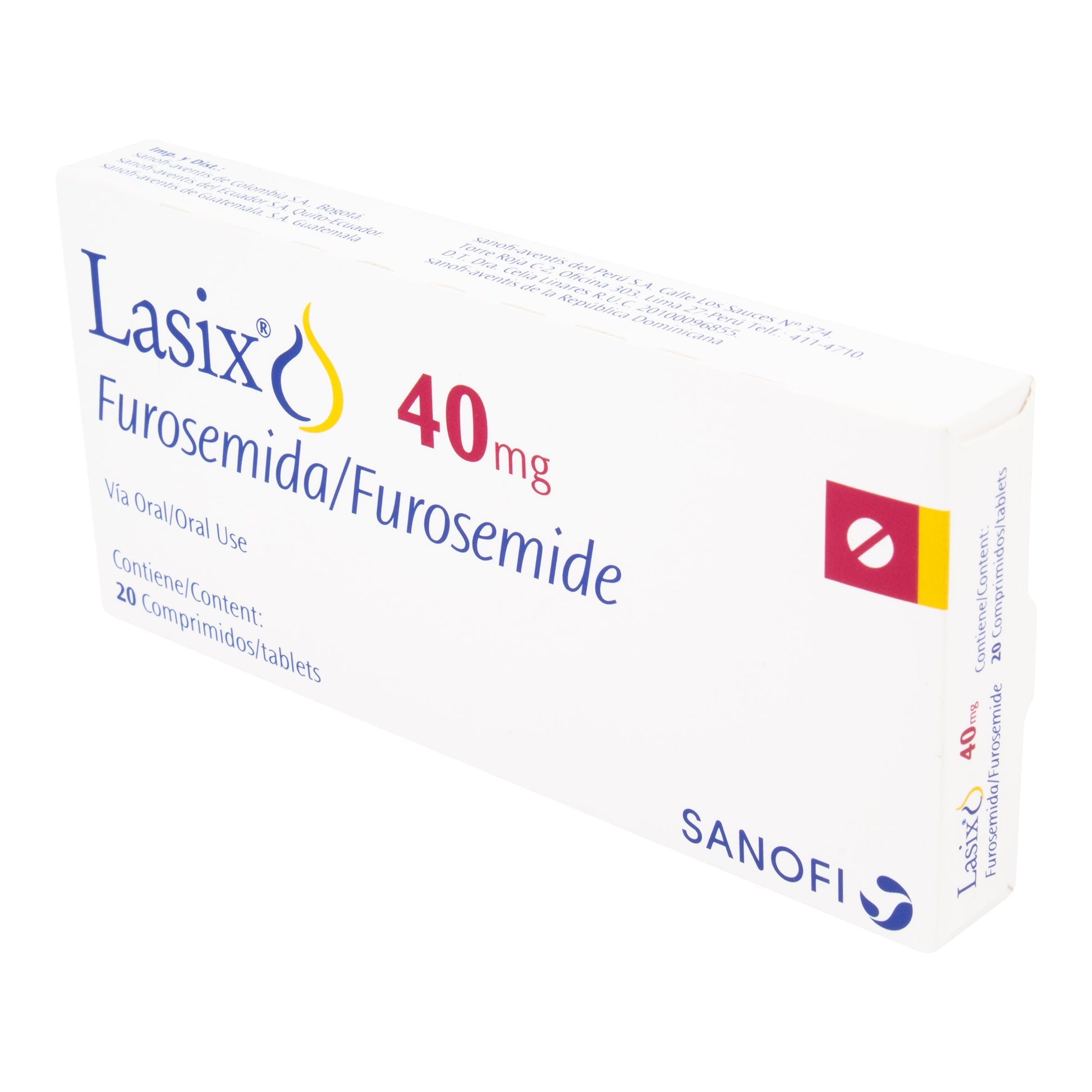 Lasix 40 mg 20 Tabletas