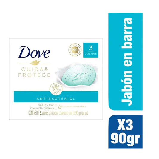 3 Jabón Dove Cuida ProtectorGE 90 Gramos