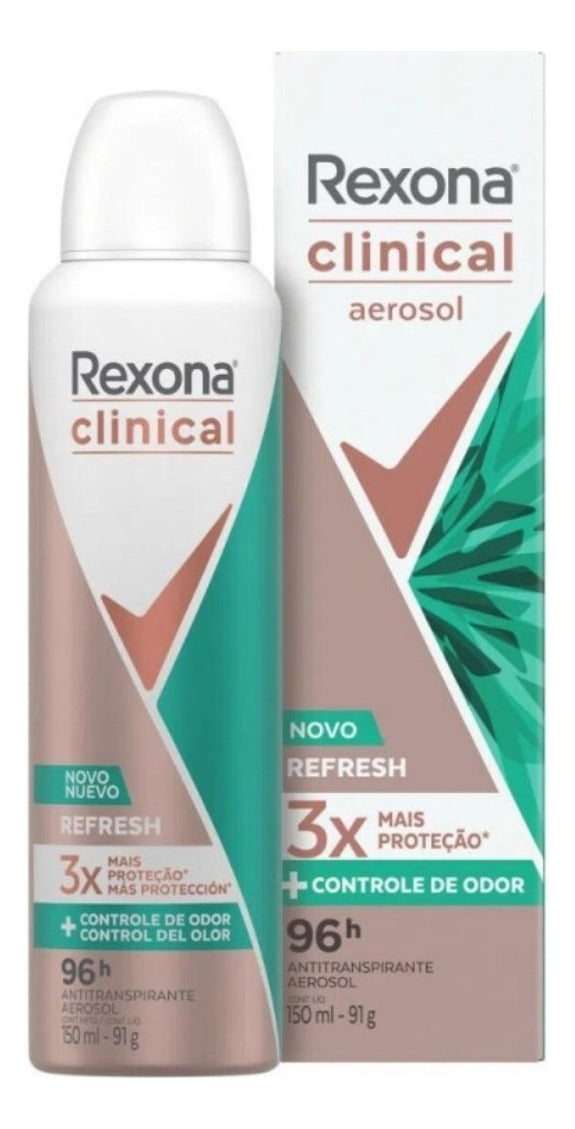 Desodorante   Rexona Clindamicina Muj Aer Refres 150ml/91g