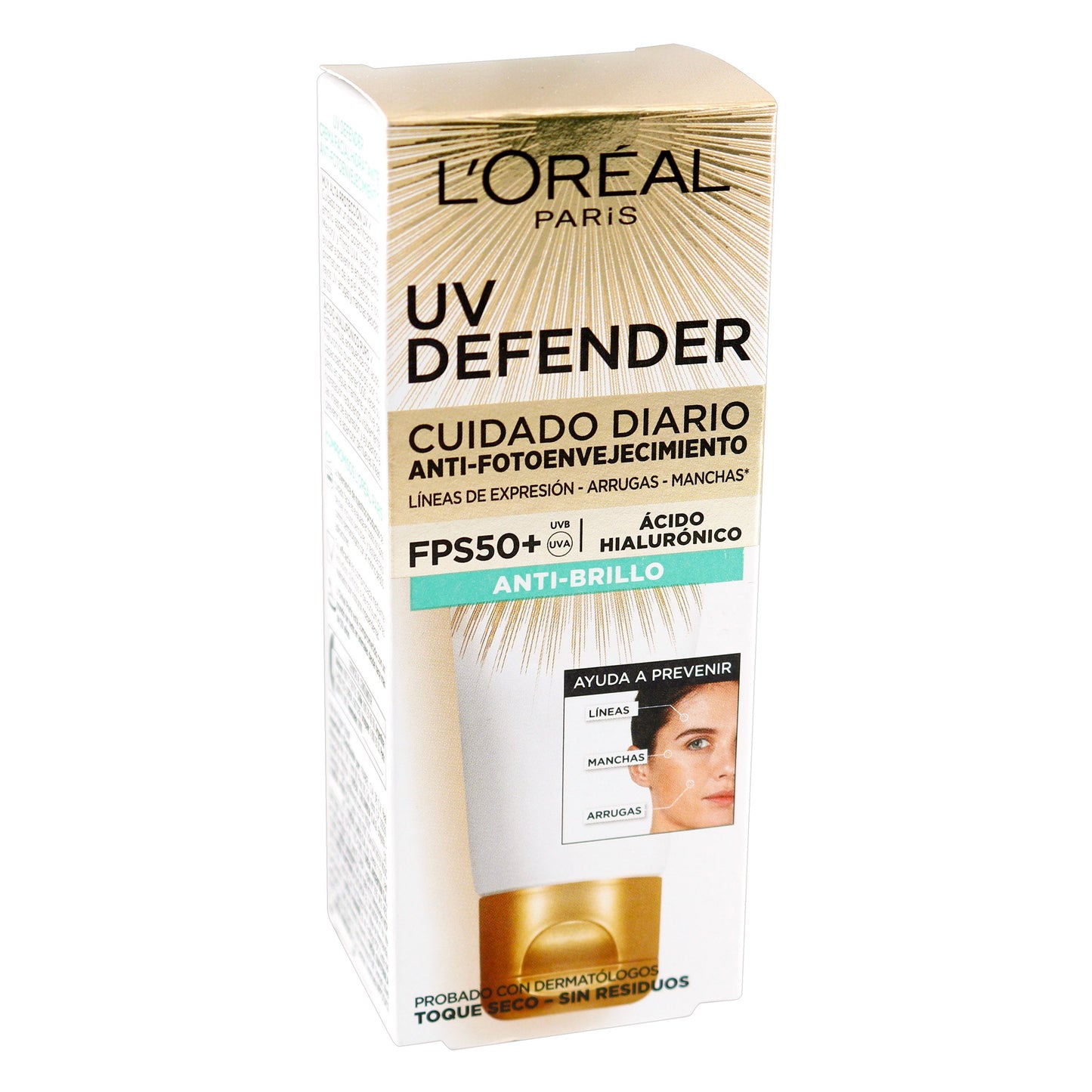 Protector loreal Uv Def.ant.brillo Fps 50 40g