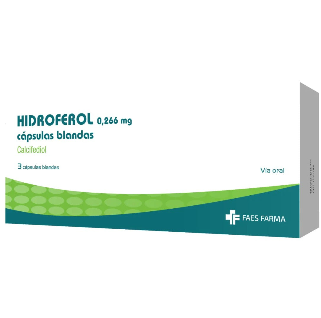 Hidroferol 0.266 mg 3 Cápsula.BLANDA