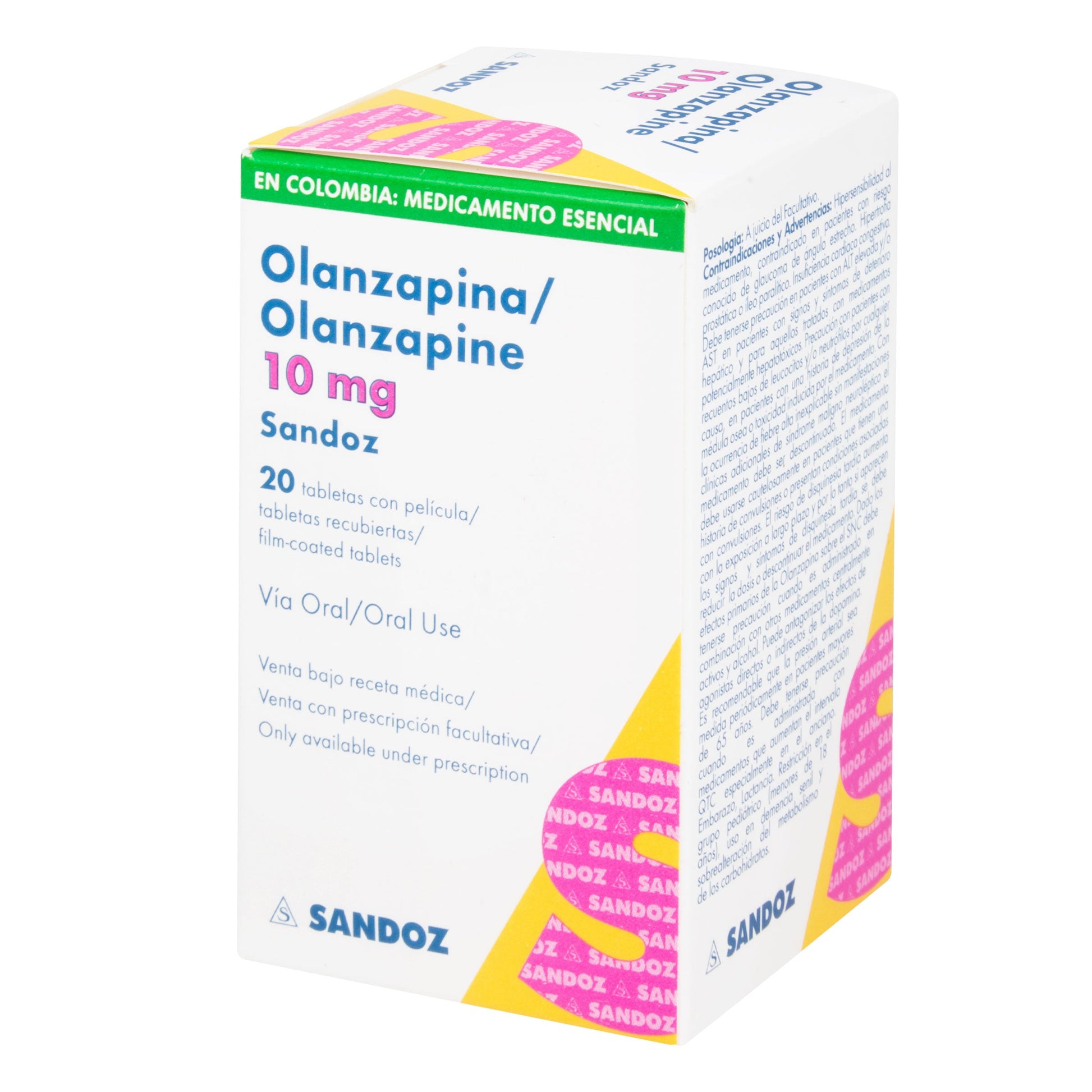 Olanzapina 10 mg 20 Tabletas Sz