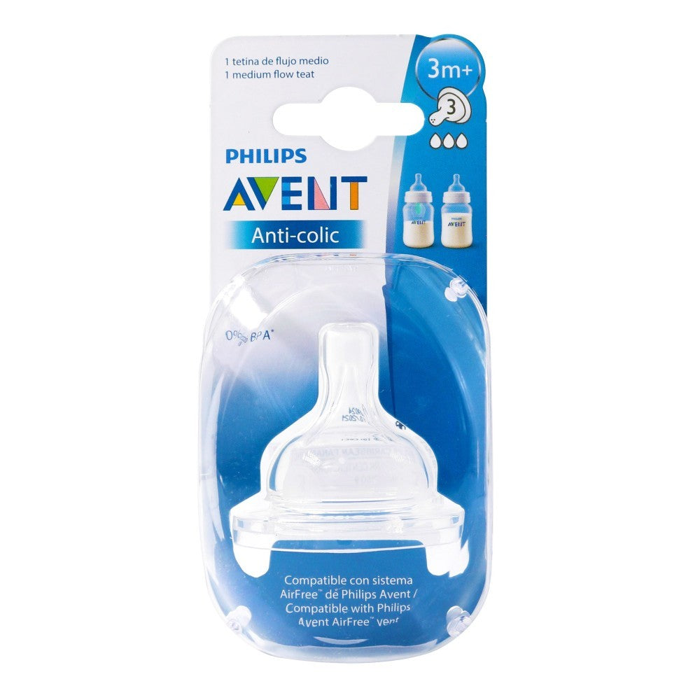 Chupo Philips Avent Flujo Medio 3M+