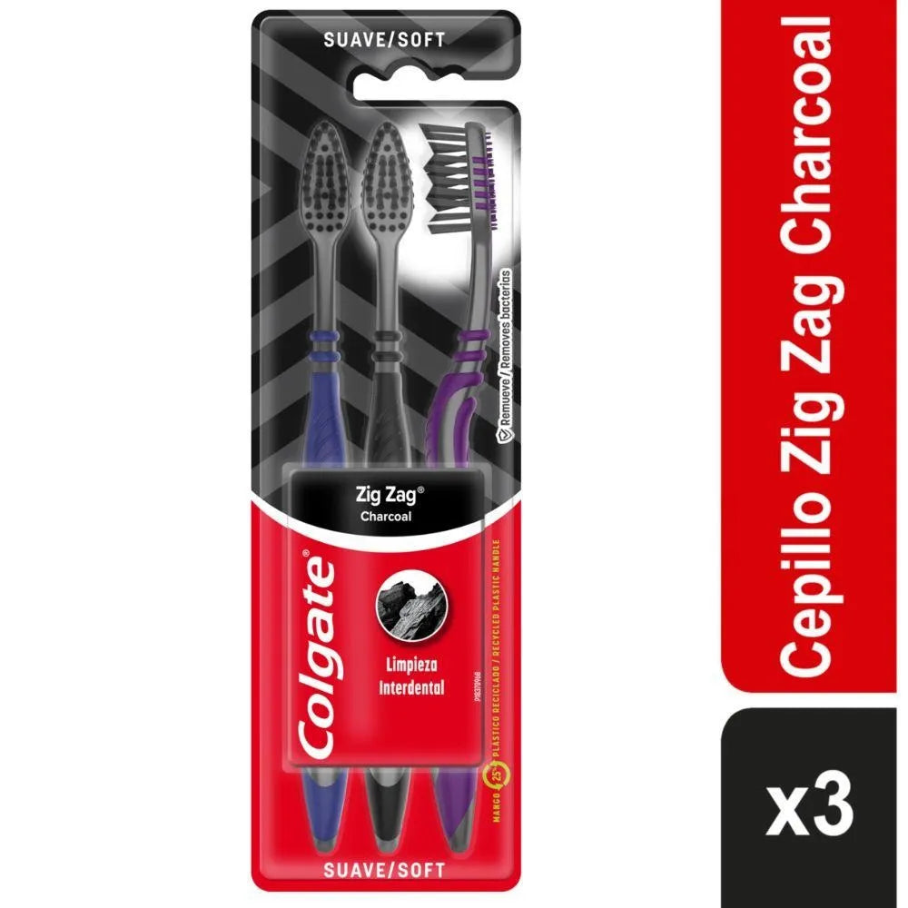 3 Cep.dental Colgate Zig Zag Charcoal