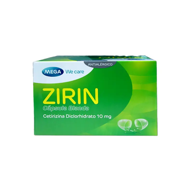 Zirin Cetirizina 10 mg X 50 Cápsula Blandas