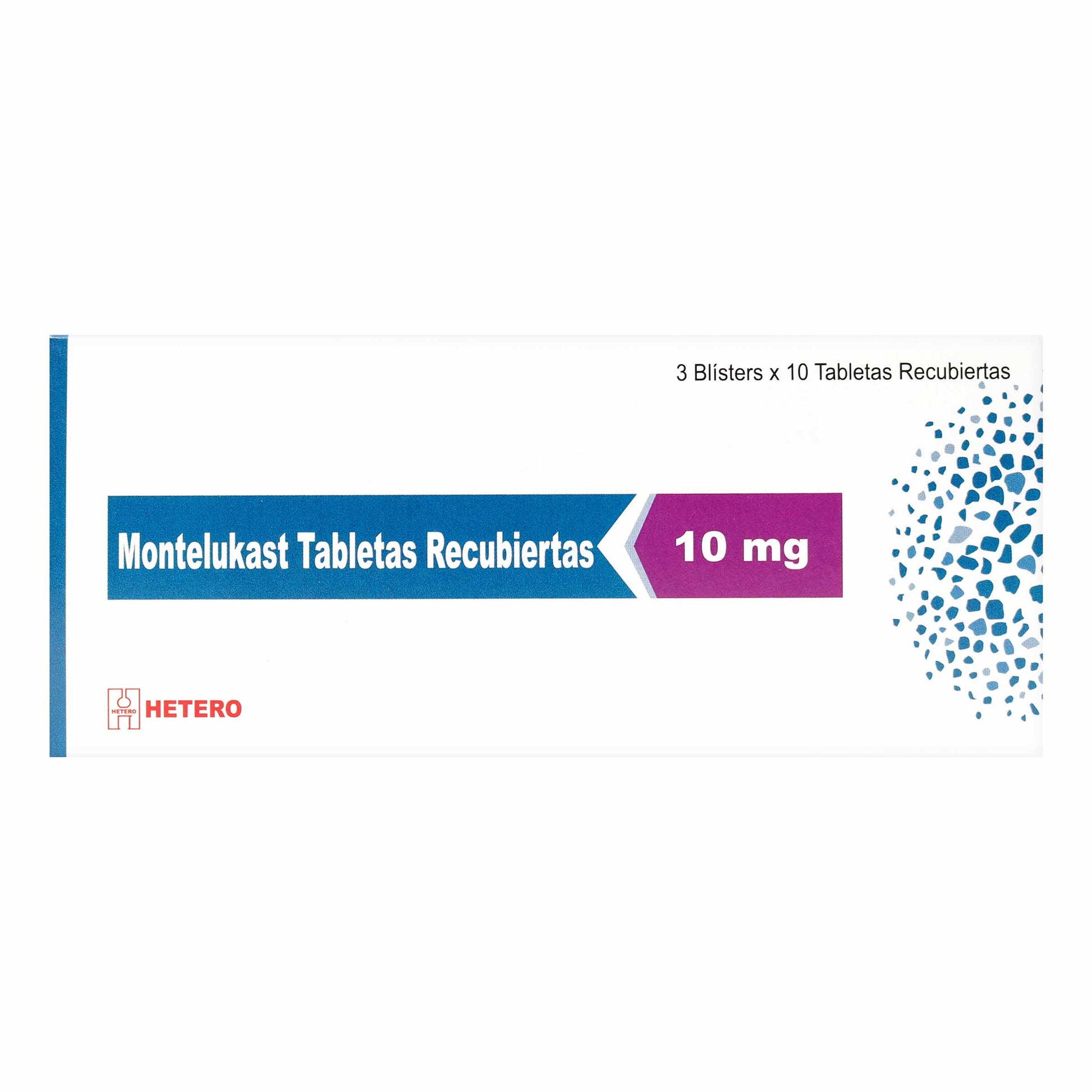 Montelukast 10 mg X 30 Tableta Hetero