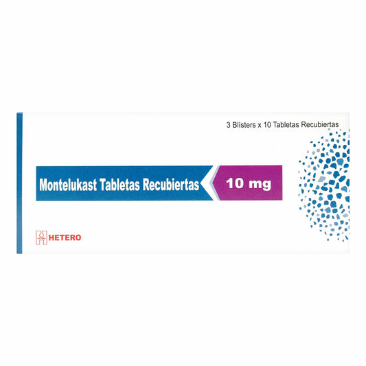 Montelukast 10 mg X 30 Tableta Hetero