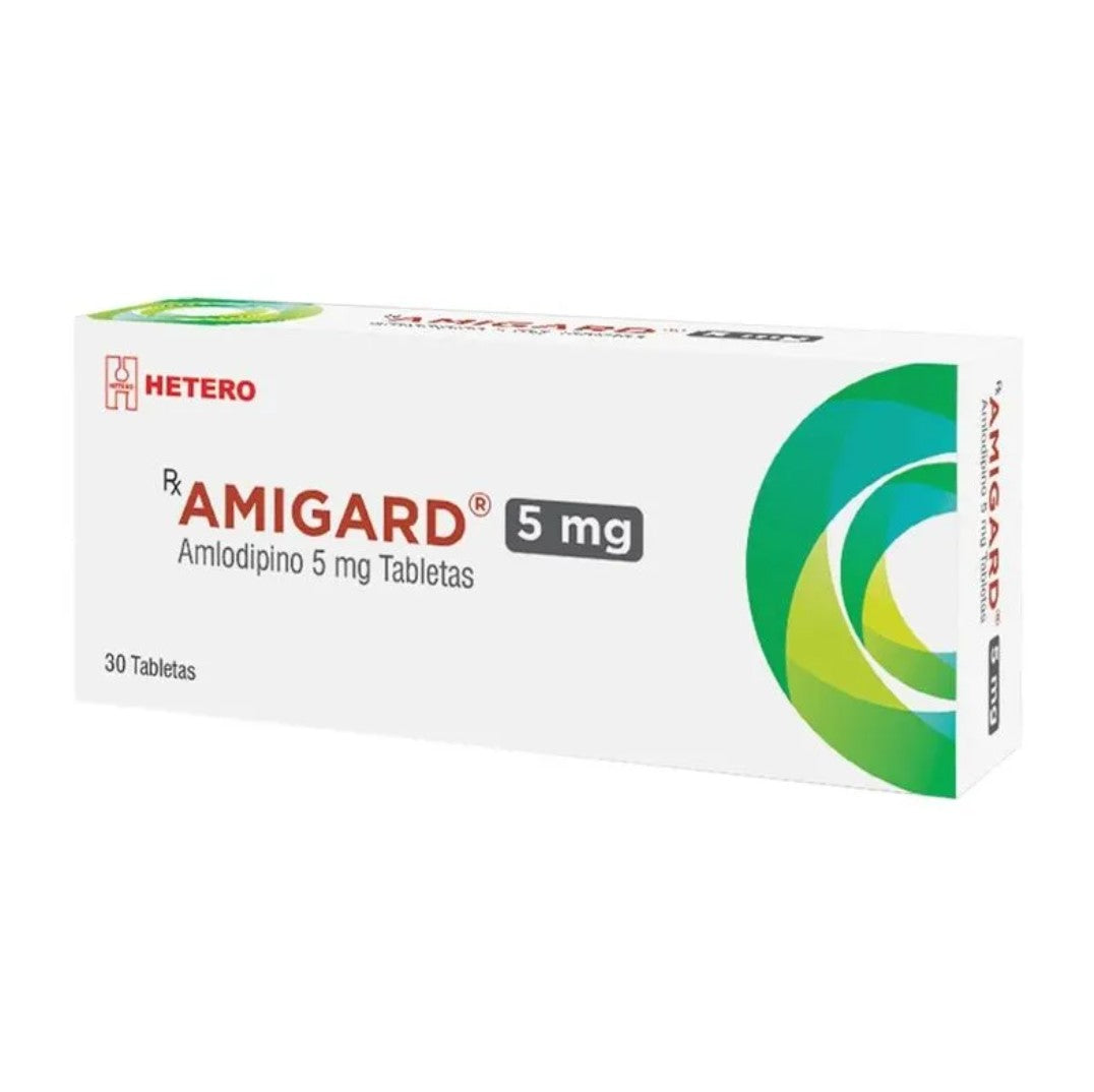 Amigard Amlodipino 5 mg X 30 Tableta Hetero