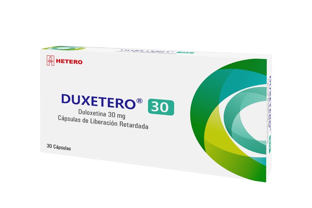 Duxetero Duloxetina 30 MG X 30 Cápsulas