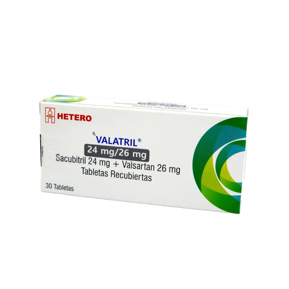 Valatril 24 MG/26 MG Sacub+Valsartan 30 Tabletas