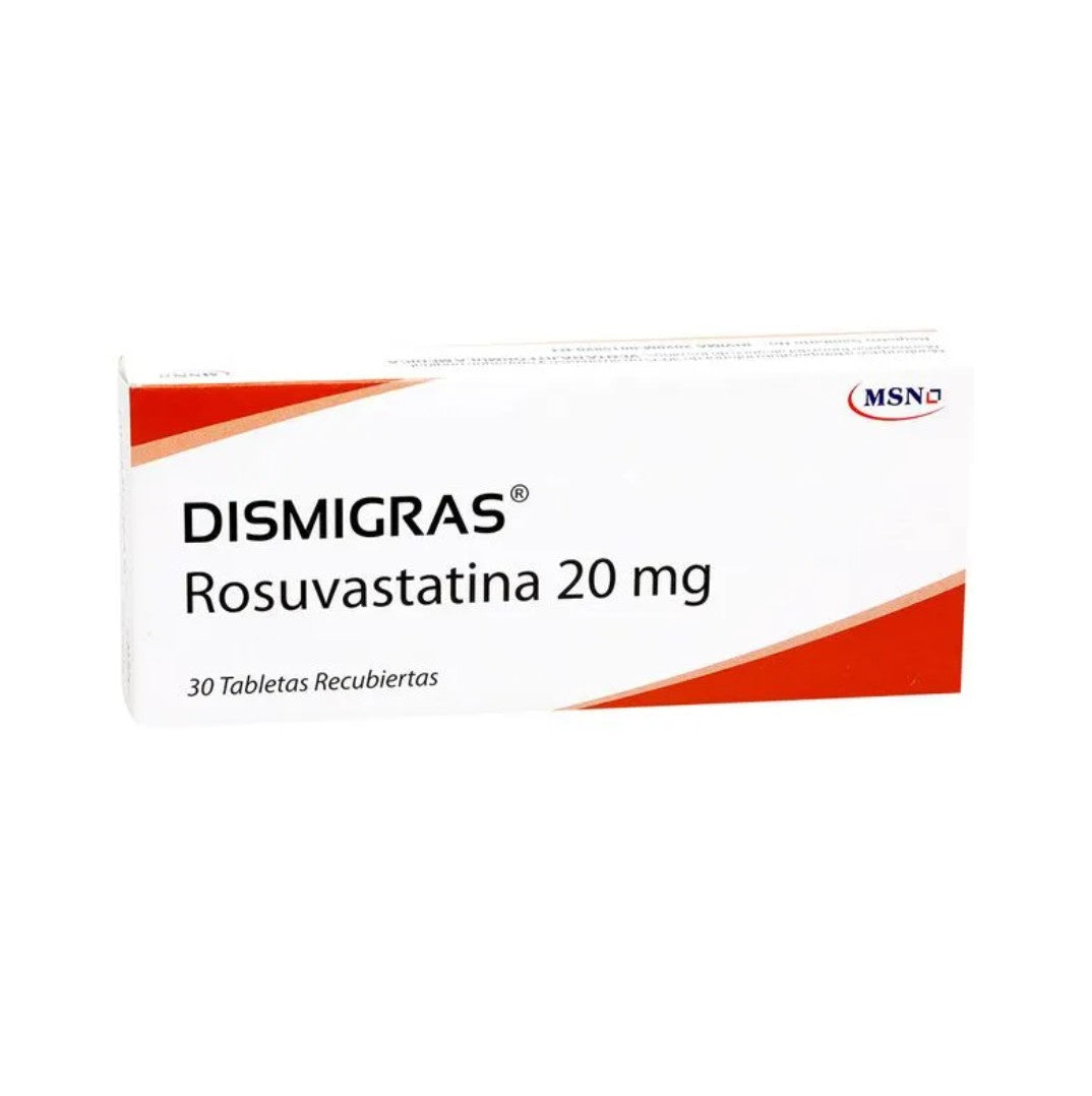 Dismigras Rosuvastatina 20 mg 30 Tbs