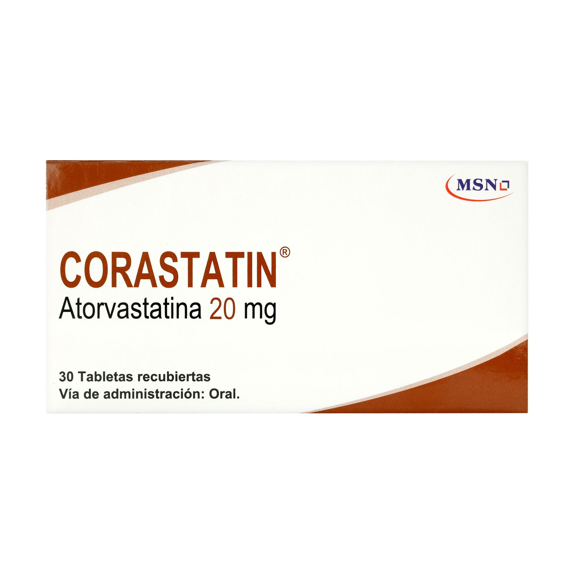 Corastin Atorvastatina 20 mg X 30 Tableta Ms