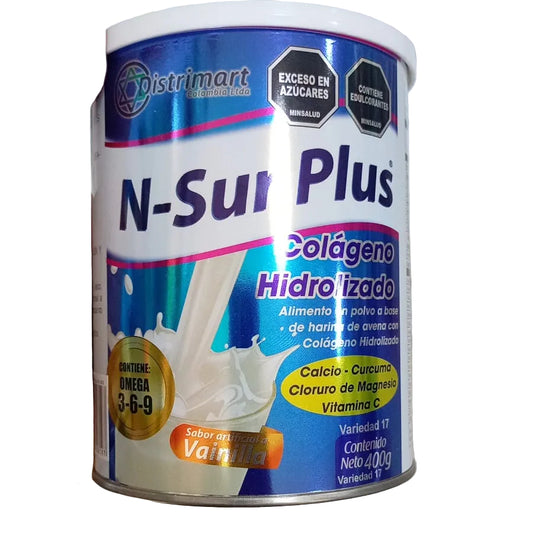 N-Sur Plus Colageno Hidrolizado 400 G Vainilla