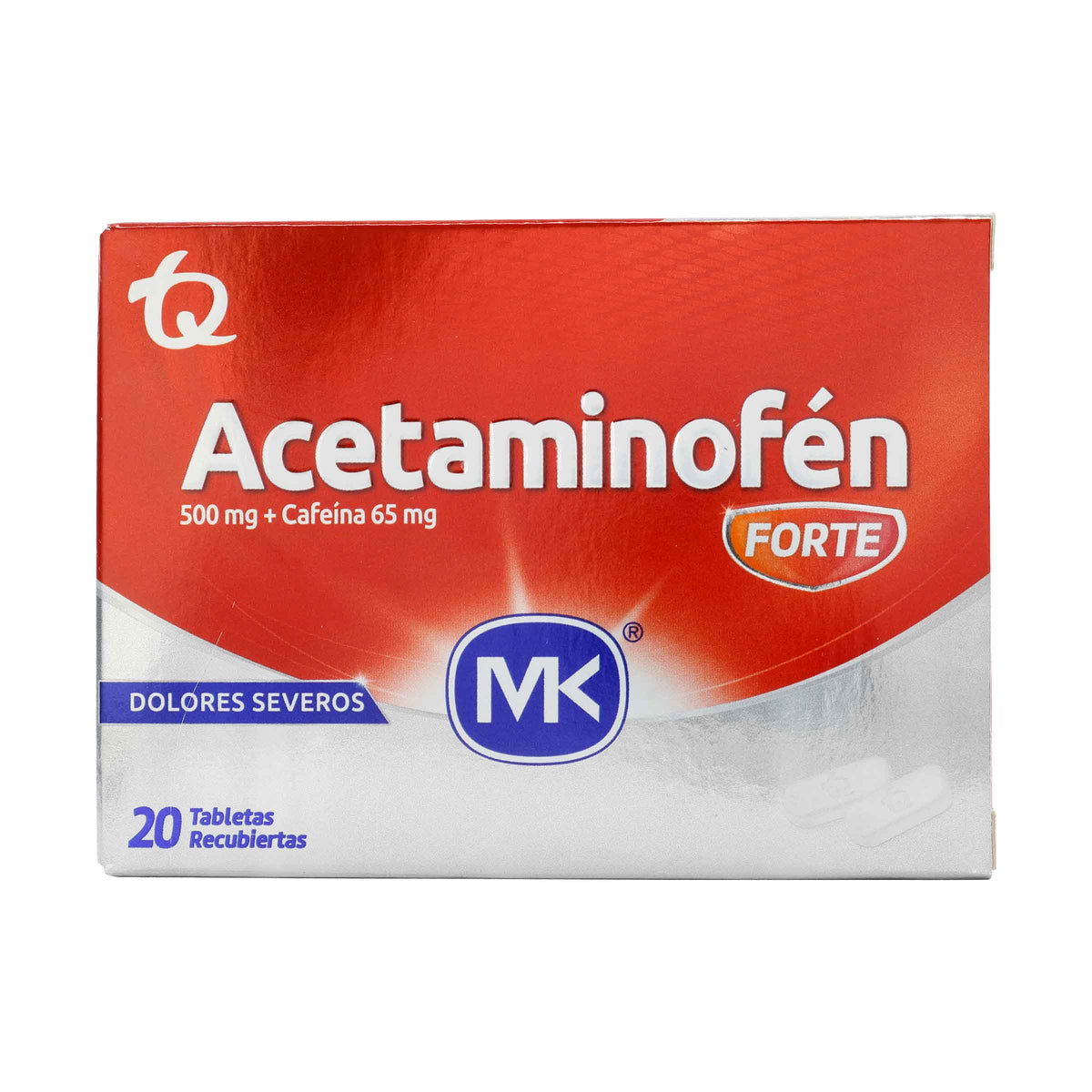 Aceta.forte 500MG+Cafeina 65MG 20Tabs Mk