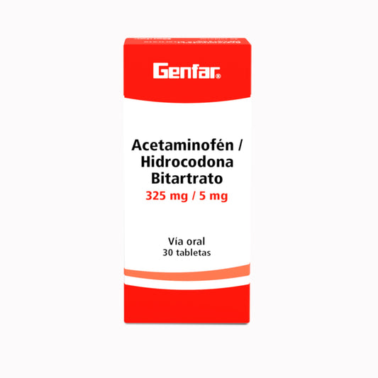 Acetaminofen+Hidrocod 325/10MG 30Tab Gf
