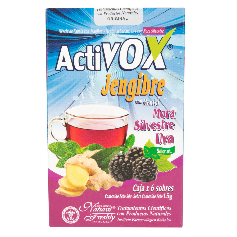 Activox Jengibre-Uva Mora Silvestre 6 Sobres