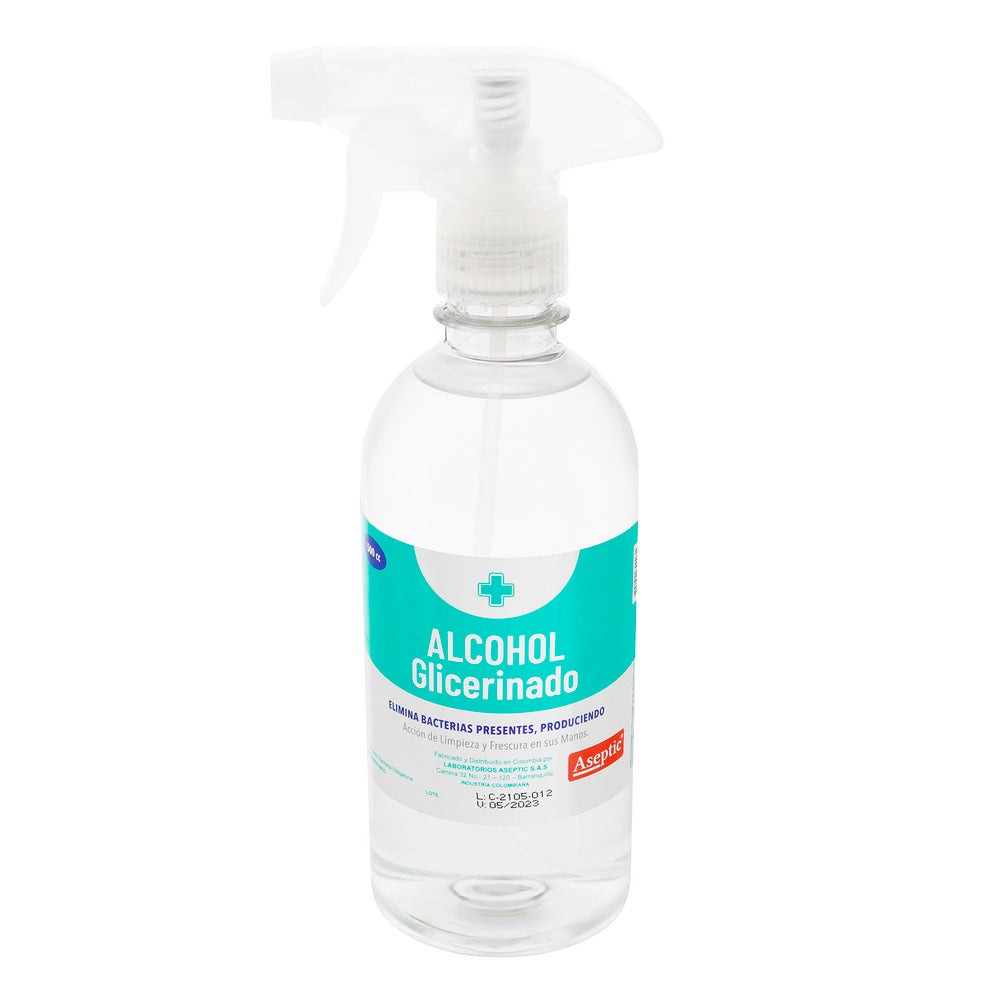 Alcohol Aseptic Glicerinado 500 Mililitros