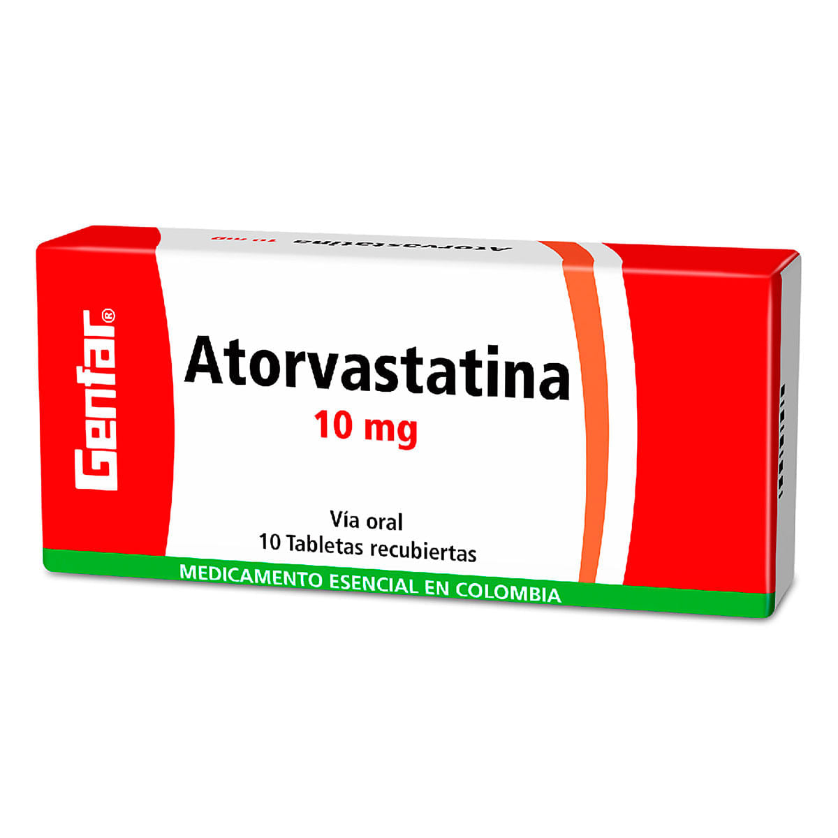 Atorvastatina 10 Miligramos 10 Tabletas Gf