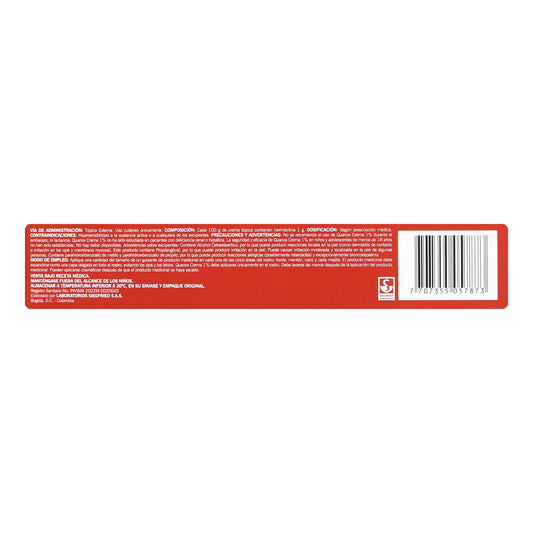 Quanox Ivermectina 1% Tubo 30 gr