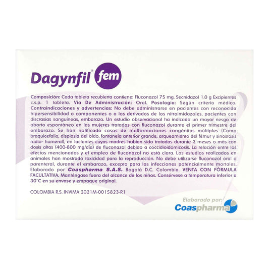 DAGYNFIL FEM 4 TABLETAS COA