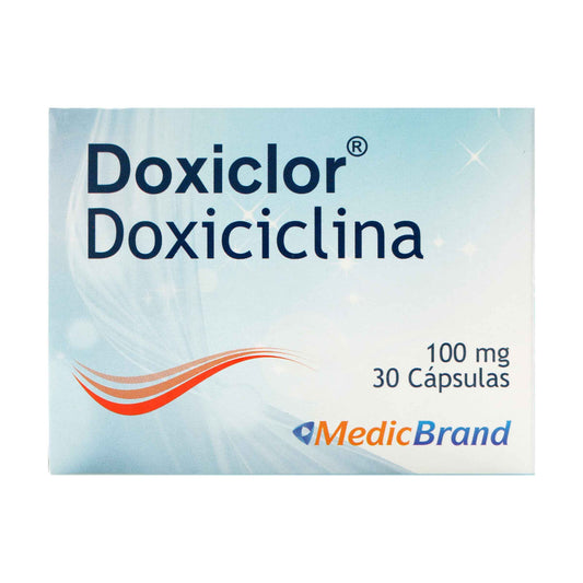 Doxiclor Doxiciclina 100 Mg 30 Cápsulas