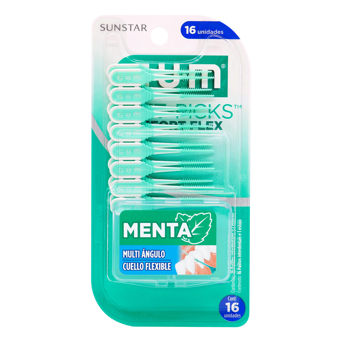 CEPILLO INTER. GUM FLEXIBLE MENTA 16 UND