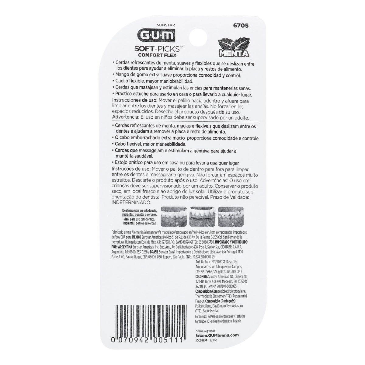 CEPILLO INTER. GUM FLEXIBLE MENTA 16 UND