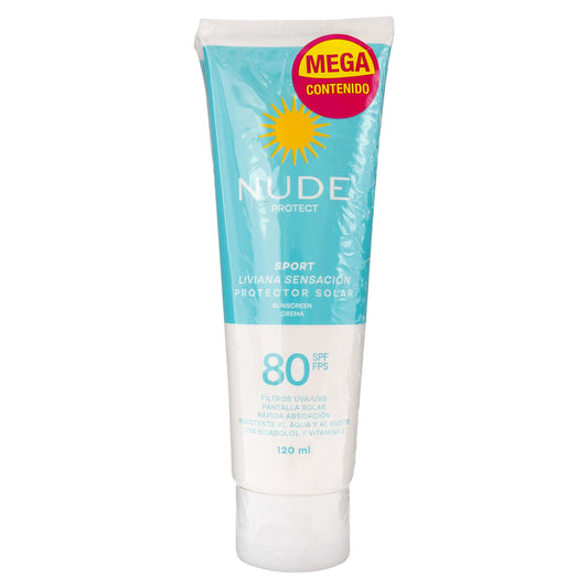 2 Protectores Nude Sport SPF 80 120 Mililitros